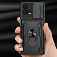 Pancéřové pouzdro pro Motorola Edge 30 Fusion 5G, Camera Slide Card Slot, černé