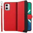 Klopové pouzdro pro Motorola Moto G73 5G, KHAZNEH RFID, červené / černé