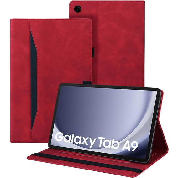 Pouzdro pro Samsung Galaxy Tab A9, Classic, s prostorem pro stylus, červené