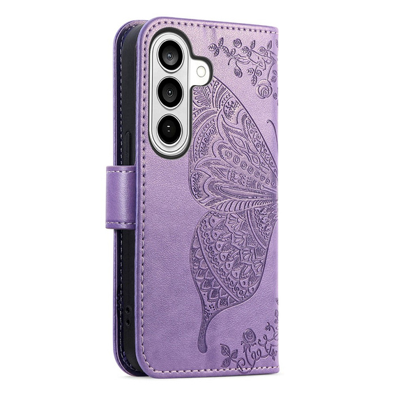 Pouzdro s klopou Butterfly pro Samsung Galaxy A57 5G, fialové