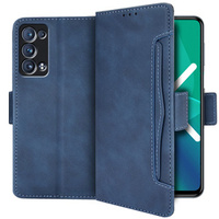 Klopové pouzdro pro Oppo Reno6 Pro 5G, Card Slot, modré