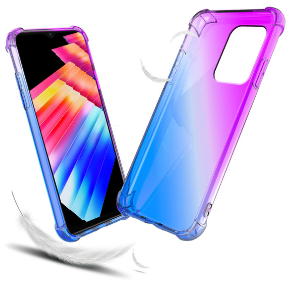 Pouzdro pro Infinix Hot 30i, Gradient Dropproof, Fialová / modrá