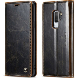 CASEME flipové pouzdro pro Samsung Galaxy S9+ Plus, Waxy Textured, káva