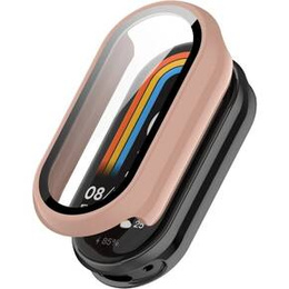Pouzdro 2v1 + tvrzené sklo pro Xiaomi Smart Band 10 / 9 / 8, růžové