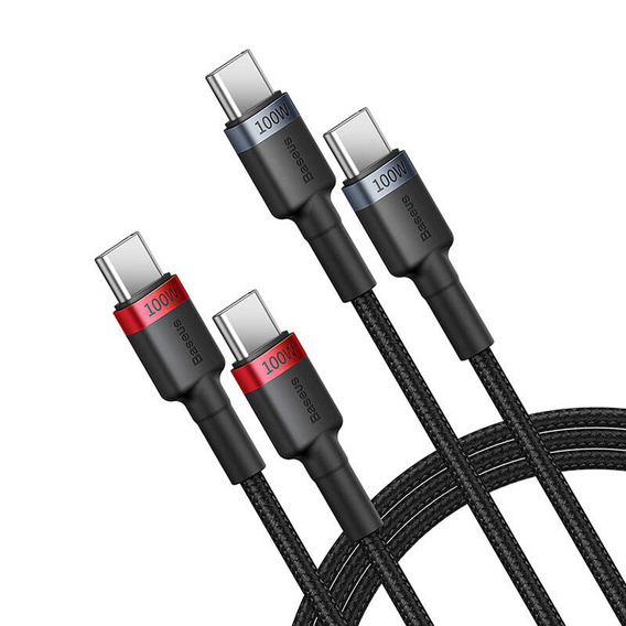 Baseus Cafule USB-C na USB-C 100W kabel 1m - sada 2 kusů
