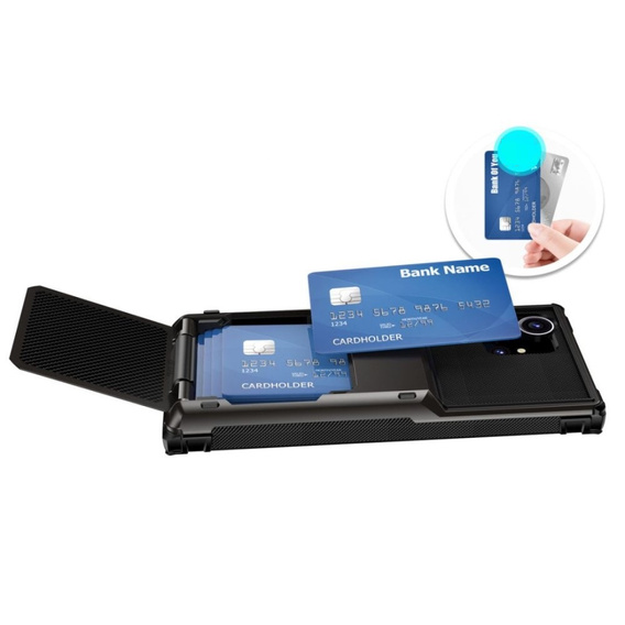 Pouzdro pro Samsung Galaxy S25 Ultra, Card Holder Kickstand, černé