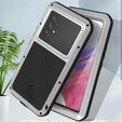 Pouzdro Love Mei pro Samsung Galaxy A53 5G, armored with glass, stříbrné