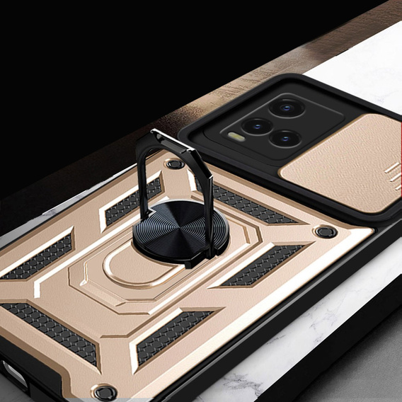 Pouzdro pro Vivo Y21/Y21s/Y33s, CamShield Slide, zlaté