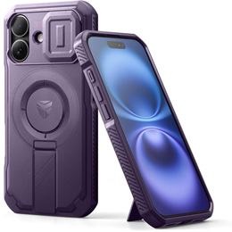 Pancéřové pouzdro pro iPhone 16, Dexnor CamProtect MagSafe, fialové