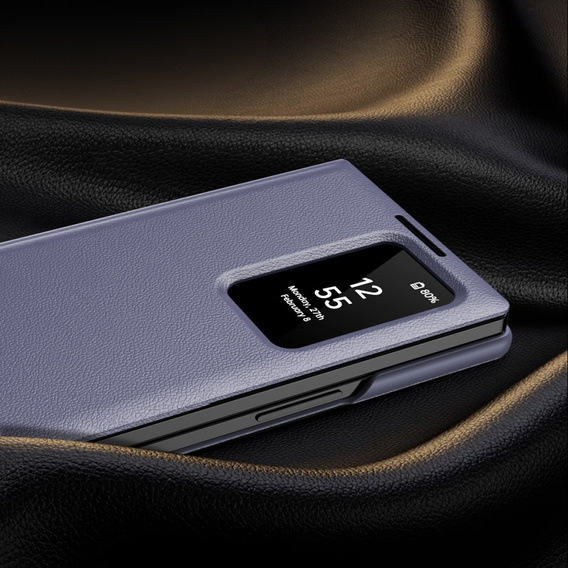 Flipové pouzdro pro Samsung Z Fold6 5G, Smart View Wallet, levandulové