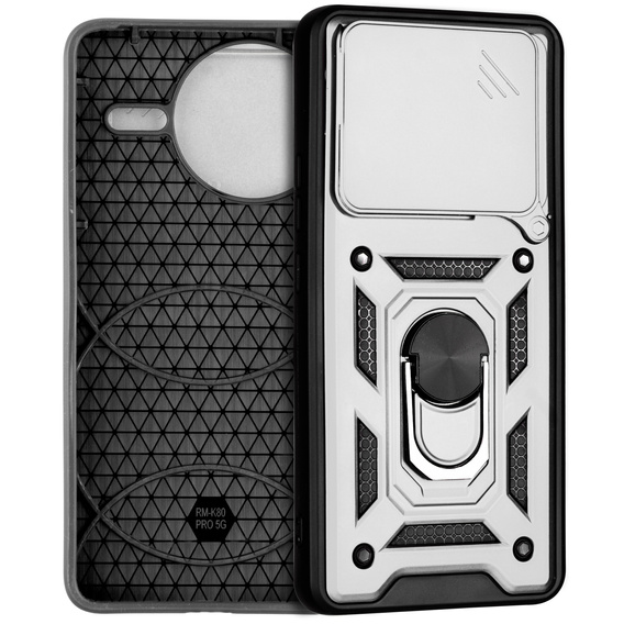 Pouzdro pro Xiaomi Poco F7 Ultra, CamShield Slide, stříbrné