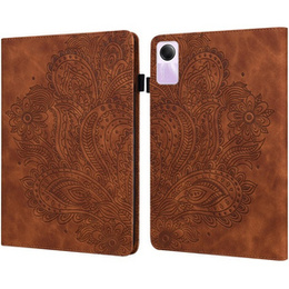 Pouzdro s klopou pro Xiaomi Redmi Pad SE 11", flower, hnědé