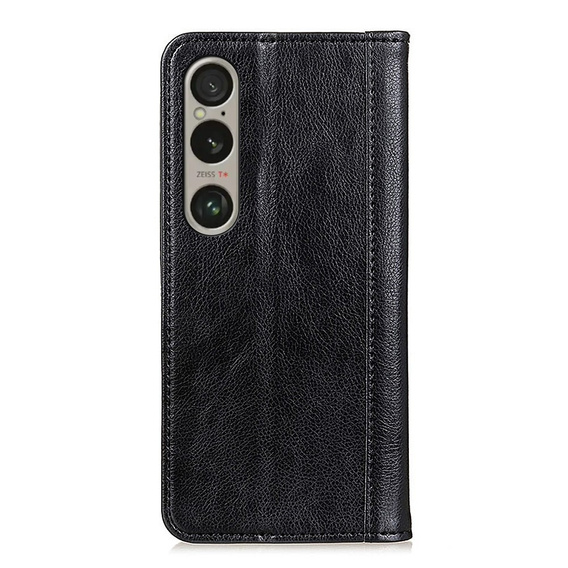 Flipové pouzdro pro Sony Xperia 1 VI, Split Leather, černé