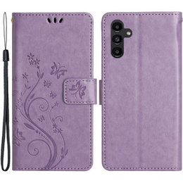 Klopové pouzdro pro Samsung Galaxy A14 4G/5G, Mandala Flower, fialové