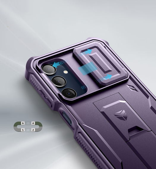 Pancéřové pouzdro pro Samsung Galaxy A16, Dexnor Full Body (Two Frames), fialové