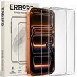 2x tvrzené sklo ERBORD 9H Hard Glass na displeji pro iPhone 17 Pro/17/16 Pro