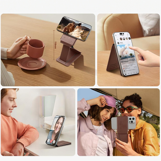 Magnetická peněženka s lokalizací, NFC a kolébkou pro iPhone 16 Pro