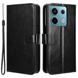 Klopové pouzdro pro Xiaomi Redmi Note 13 Pro 5G, Crazy Horse Wallet, černé
