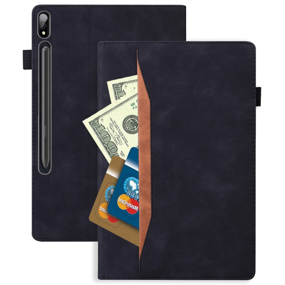 Pouzdro pro Samsung Galaxy Tab S10 FE+ Plus, Classic, s prostorem pro stylus, černé