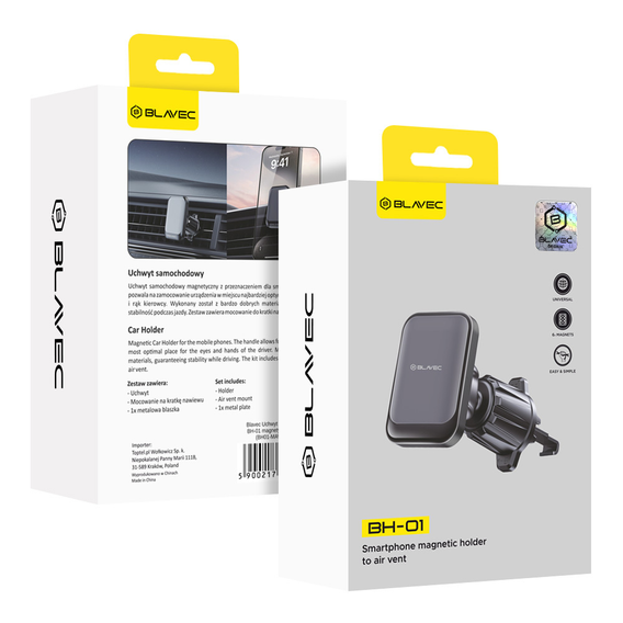 Magnetický držák do auta do mřížky čelního skla, pro chytré telefony