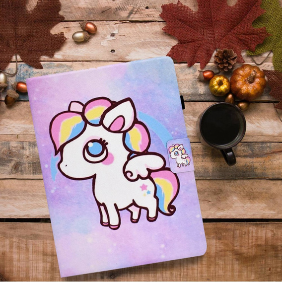 Pouzdro pro Samsung Galaxy Tab A7 Lite, s klopou, colorful horse