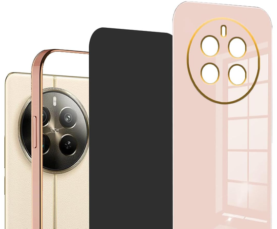 Pouzdro pro Realme 12 Pro 5G / 12 Pro+ 5G, Glamour CamShield, růžové rose gold