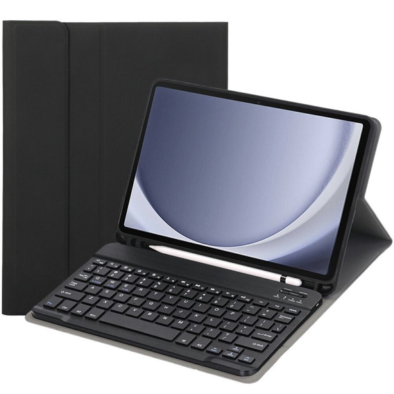 Pouzdro + klávesnice Samsung Galaxy Tab A9, Leather Pen Slot, černé