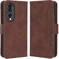 Klopové pouzdro pro Honor 70 5G, Card Slot, hnědé