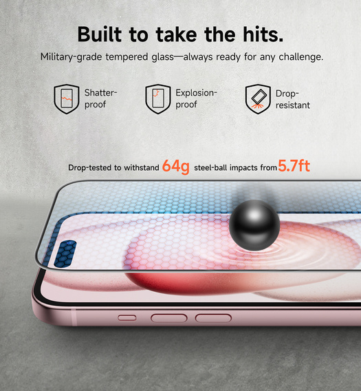 2x tvrzené sklo SURITCH pro iPhone 16 / 15