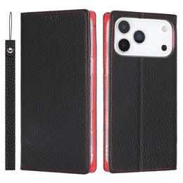 Pouzdro s klopou Litchi Skin Grain pro iPhone 17 Pro