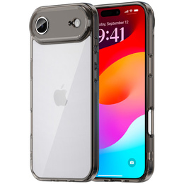 Silikonové pouzdro pro iPhone Air, s pevnou zadní stranou, kouřově černé