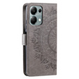 Klopové pouzdro pro Xiaomi Redmi Note 13 Pro 4G / Xiaomi Redmi Note 14S / Xiaomi Poco M6 Pro 4G, Mandala, šedé