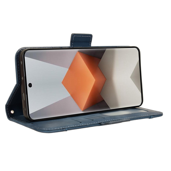 Klopové pouzdro pro Xiaomi Redmi Note 13 Pro+, Card Slot, modré