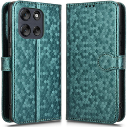 Flipové pouzdro pro Motorola Moto G56 5G, Wallet Rhombus, zelené