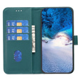 Klopové pouzdro pro Samsung Galaxy S23 FE, BINFEN Wallet, zelené + 9H sklo 