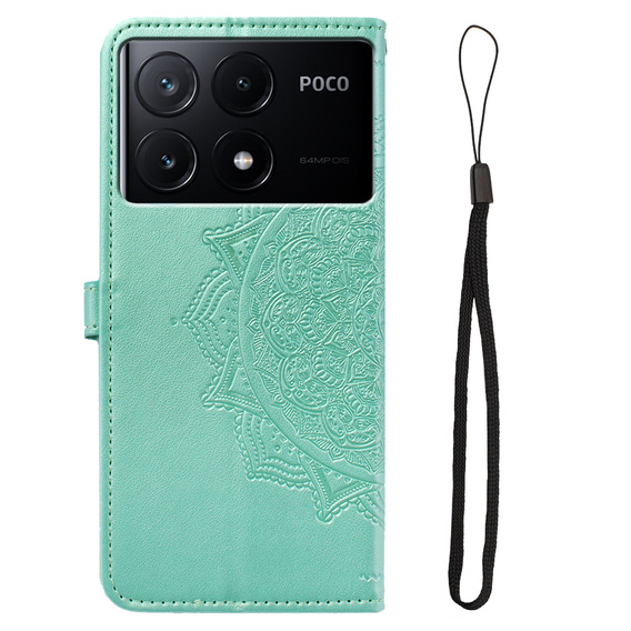 Klopové pouzdro pro Xiaomi Poco X6 Pro 5G, Mandala, růžové rose gold