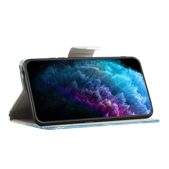 Klopové pouzdro pro Motorola Moto G73 5G, Wallet, Eiffel Tower, bílé