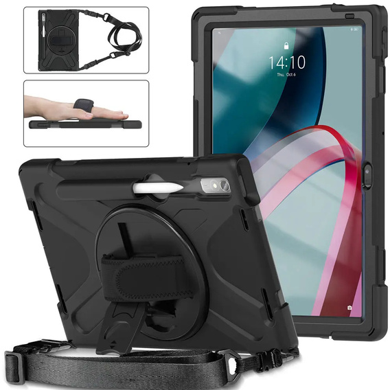 Obrněné pouzdro pro Lenovo Tab P11 Pro Gen 2 TB132FU TB132XU 11.2", ochranné 360 se slotem na stylus, černé