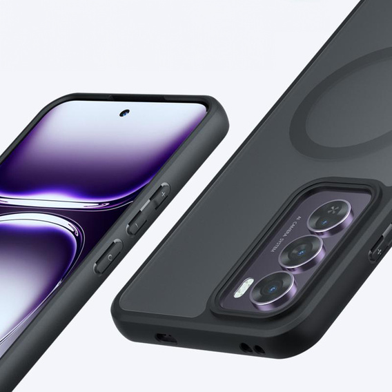 Pouzdro pro Oppo Reno 12 Pro, pro MagSafe, ERBORD Matt Case, černý