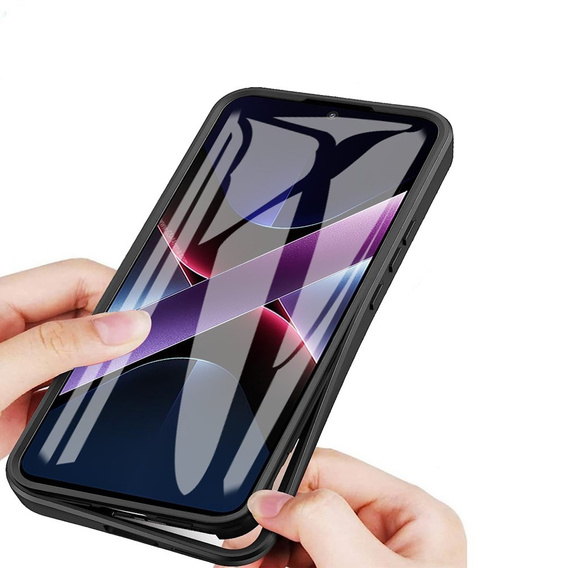 Pouzdro pro Xiaomi Poco X7 Pro 5G, Shockproof, s fólií, černé