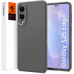 Pouzdro Spigen pro Samsung Galaxy S25, Liquid Air, černé + 9H tvrzené sklo