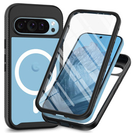 Pouzdro pro Google Pixel 9 / Google Pixel 9 Pro, Shockproof, s fólií na displej, pro MagSafe, černé
