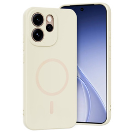 Silikonové pouzdro Lite pro MagSafe pro Oppo Reno 15 FS, bílé