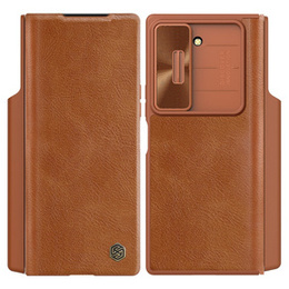 Flipové pouzdro NILLKIN pro Samsung Galaxy Z Fold6 5G, CamShield Qin Pro, kůže, hnědé