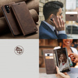 Pouzdro CASEME pro Huawei P30 Pro, Leather Wallet Case, tmavě hnědá
