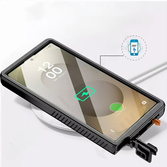 Vodotěsné pouzdro IP68 pro Samsung Galaxy S25 Ultra, černé