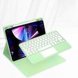 Pouzdro + klávesnice iPad Air 10.9 4 2020 / 5 2022, Touchpad, zelené