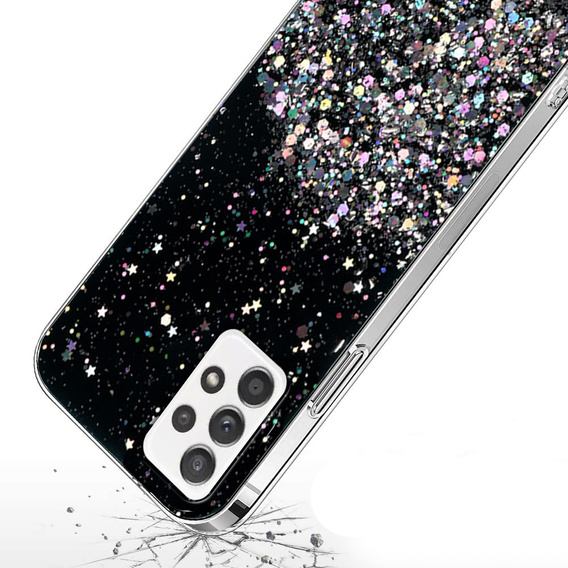 Pouzdro pro Samsung Galaxy A53 5G, Glittery, černé