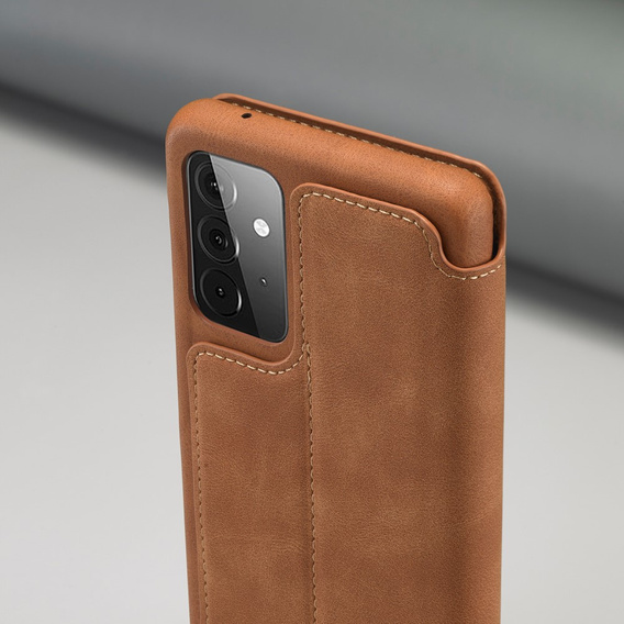 Klopové pouzdro pro Samsung Galaxy A52 5G / 4G, LC.IMEEKE, hnědé