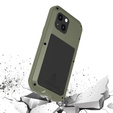 Pouzdro Love Mei pro iPhone 13 mini, armored with glass, zelené / černé